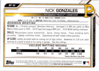 2021 Bowman Prospects Nick Gonzales #BP-34