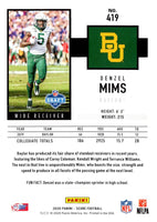 2020 Score Black Denzel Mims #419