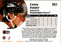 1991 Pro Set Corey Foster #551 Rookie