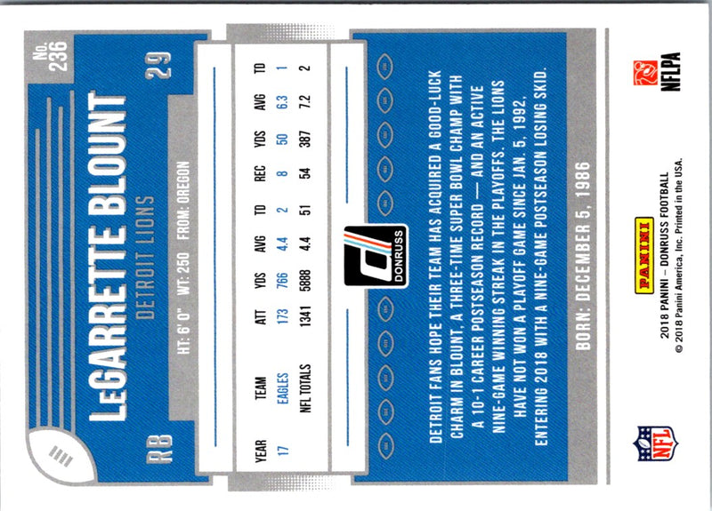 2018 Donruss LeGarrette Blount