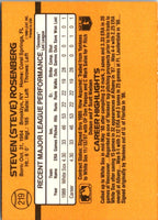 1989 Donruss Steve Rosenberg #219 Rookie