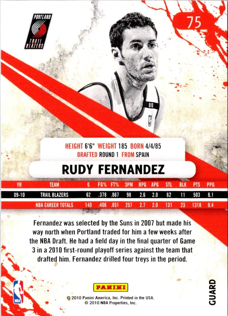 2010 Panini Rookies & Stars Rudy Fernandez