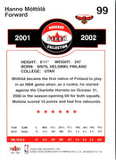 2001 Fleer Shoebox Hanno Mottola