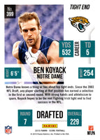 2015 Score Ben Koyack #399 Rookie