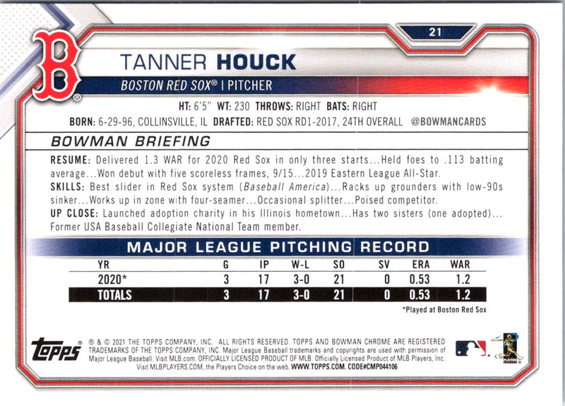 2021 Bowman Tanner Houck