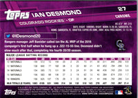 2017 Topps Chrome Ian Desmond #27