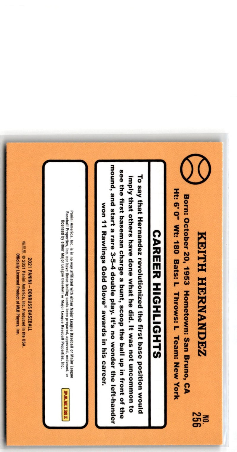 2021 Donruss Holo Blue Keith Hernandez