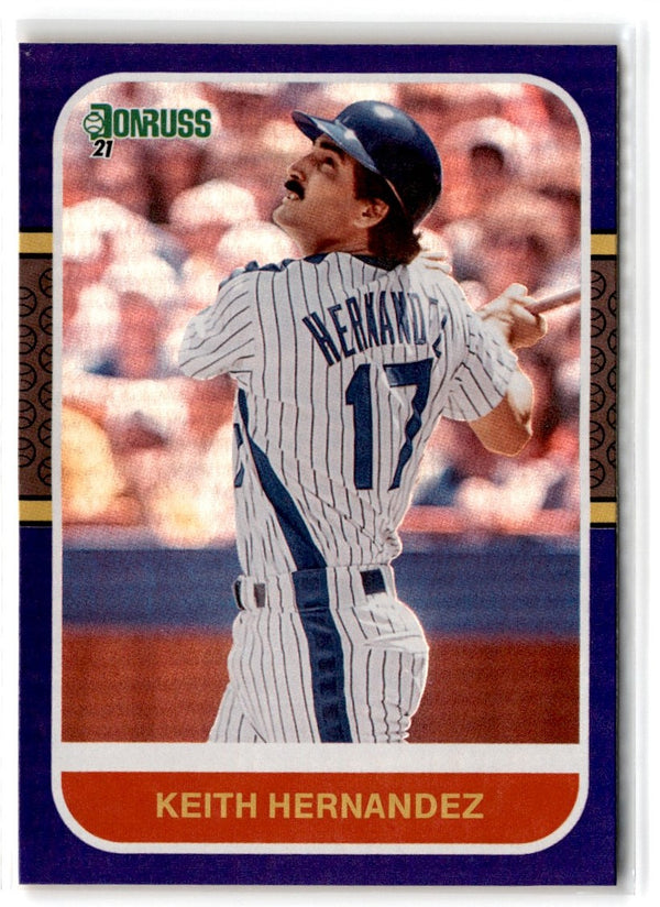 2021 Donruss Holo Blue Keith Hernandez #256