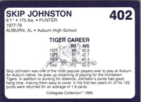 1989 Collegiate Collection Auburn Coke 580 Skip Johnston #402