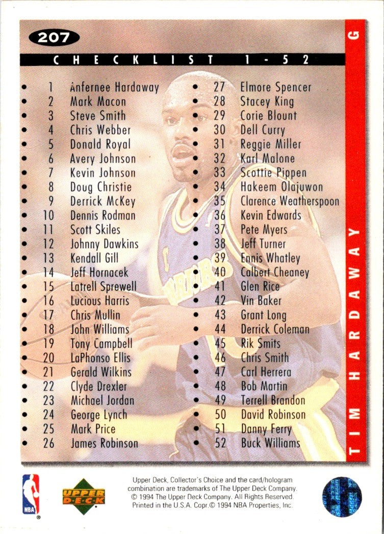 1994 Collector's Choice Tim Hardaway