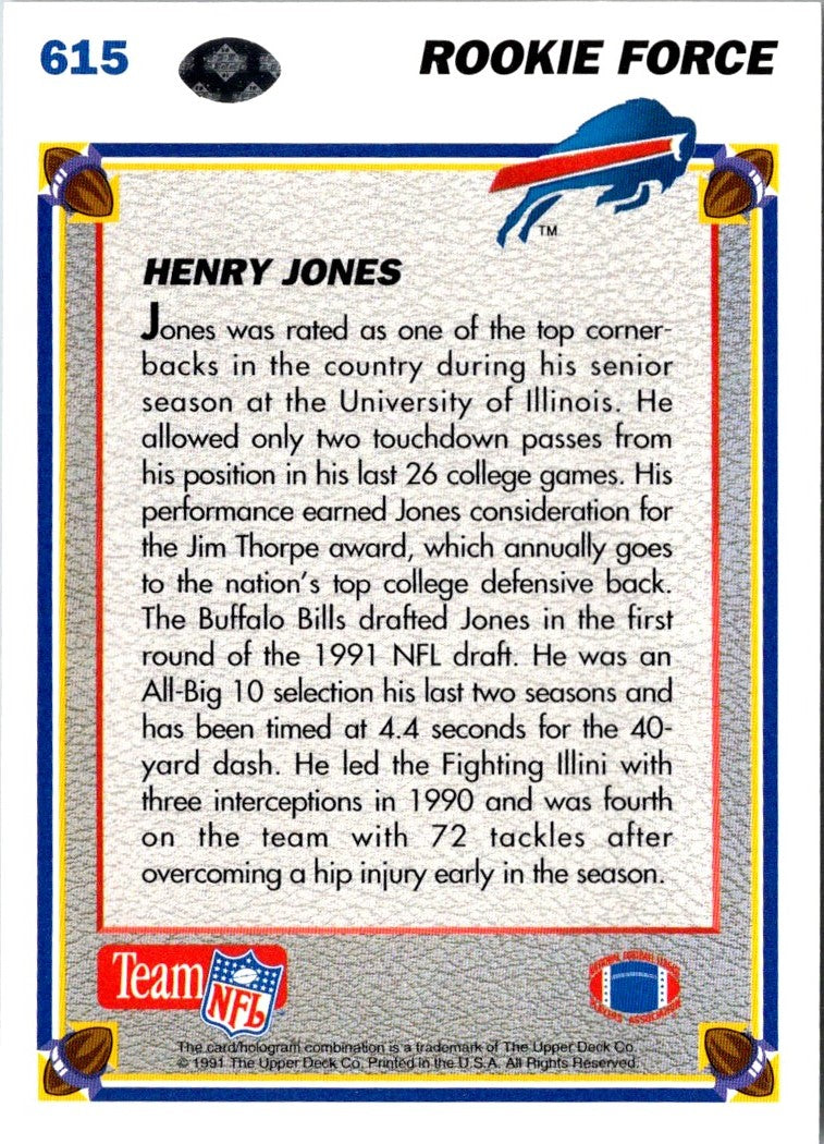 1991 Upper Deck Henry Jones