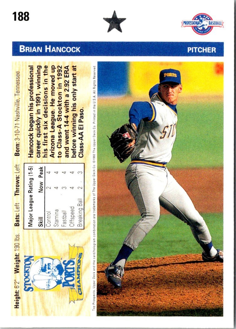 1992 Upper Deck Minors Brian Hancock