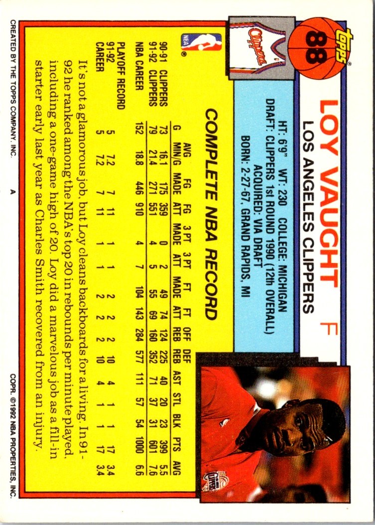 1992 Topps Gold Loy Vaught