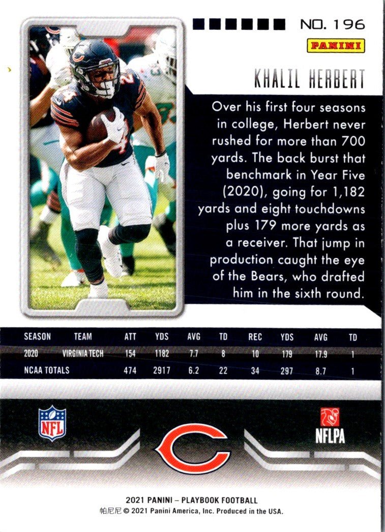 2021 Panini Playbook Khalil Herbert