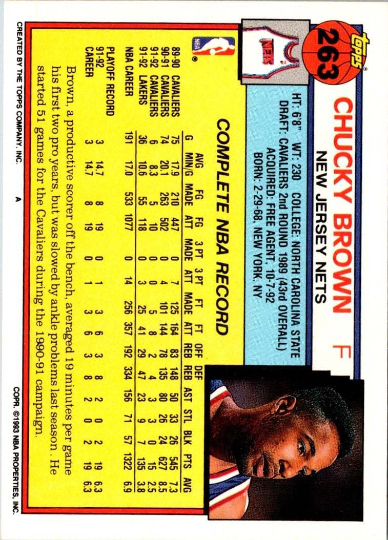 1992 Topps Gold Chucky Brown