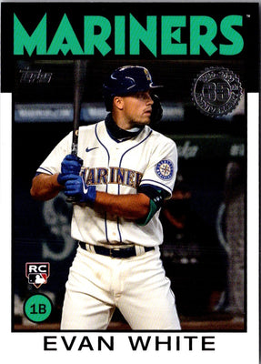 2021 Topps 1986 Baseball 35th Anniversary Green Evan White #86B-82
