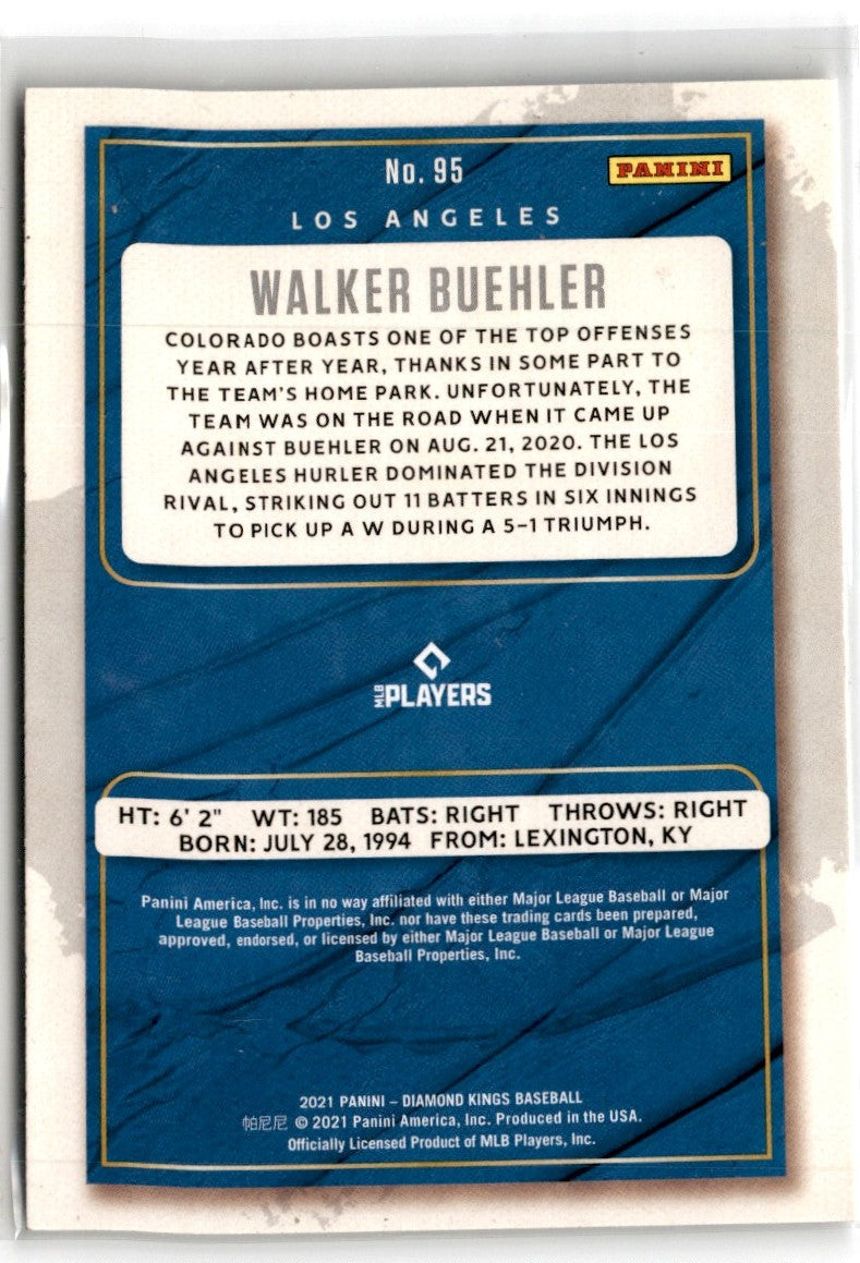 2021 Panini Diamond Kings Blue Walker Buehler
