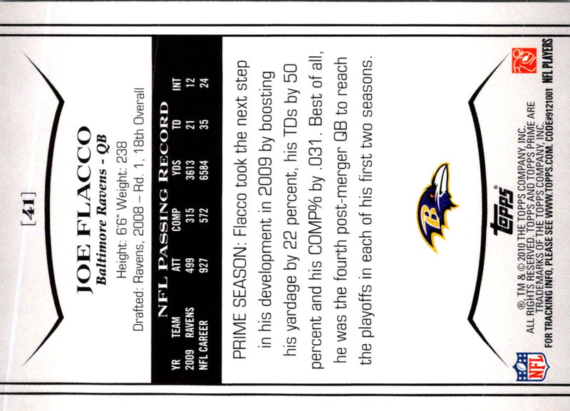 2010 Topps Prime Retail Joe Flacco