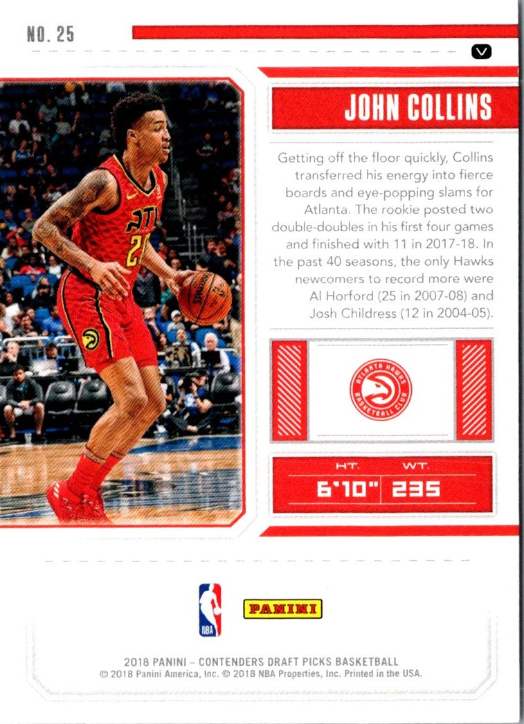 2018 Panini Contenders Draft Picks John Collins