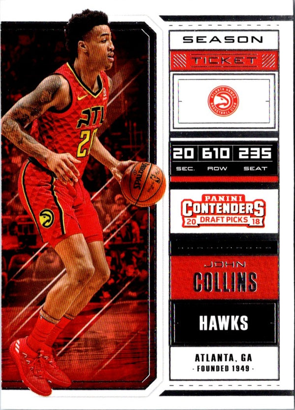 2018 Panini Contenders Draft Picks John Collins #25B