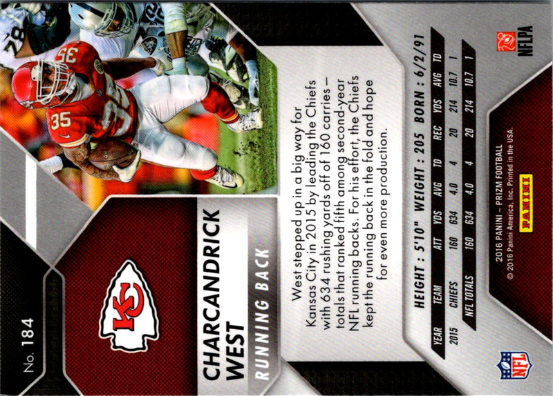 2016 Panini Prizm Charcandrick West