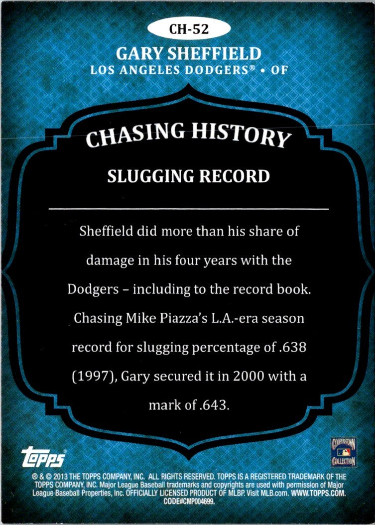 2013 Topps Chasing History Gary Sheffield