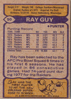 1979 Topps Ray Guy #50