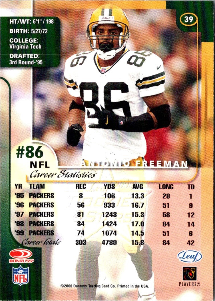 2000 Leaf Rookies & Stars Antonio Freeman