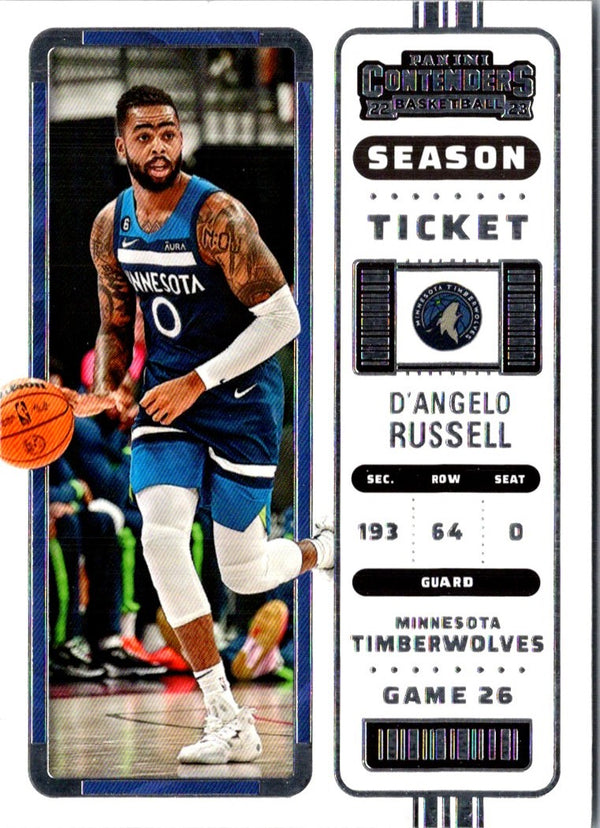 2022 Panini Contenders Season Ticket D'Angelo Russell #92