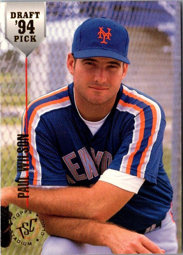 1994 Stadium Club Draft Picks Paul Wilson #82