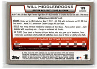 2012 Bowman Chrome Will Middlebrooks #189 Rookie Refractor