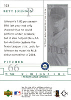 2003 Upper Deck Game Face Rett Johnson #123 Rookie