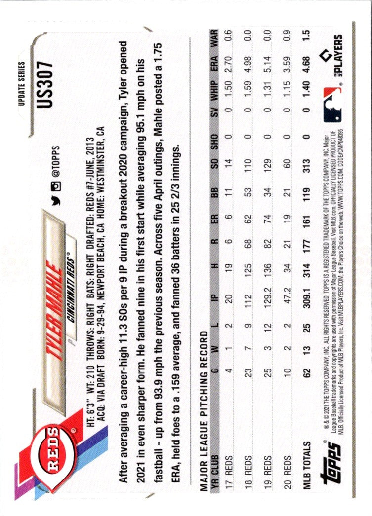 2021 Topps Update Tyler Mahle