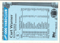 1987 Topps 1000 Yard Club Curt Warner #5
