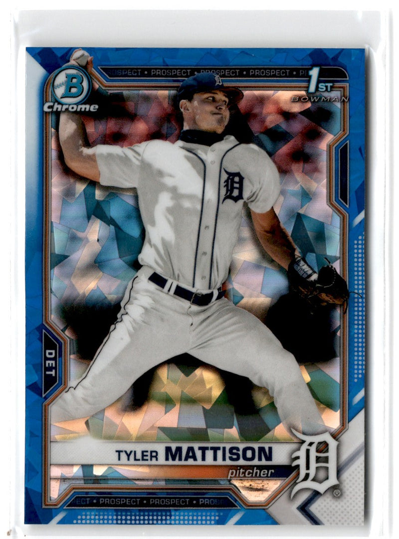 2021 Bowman Draft Chrome Sapphire Tyler Mattison