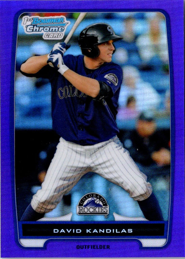 2012 Bowman Chrome Prospects Purple Refractor David Kandilas #BCP173 012/199