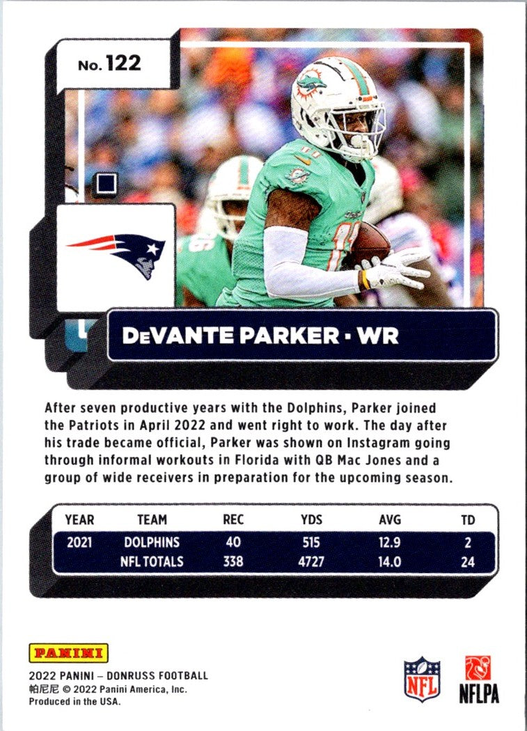 2022 Donruss Blue Press Proof DeVante Parker