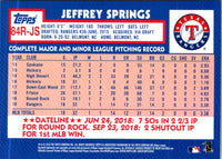 2019 Topps 1984 Baseball Rookies Jeffrey Springs #84R-JS