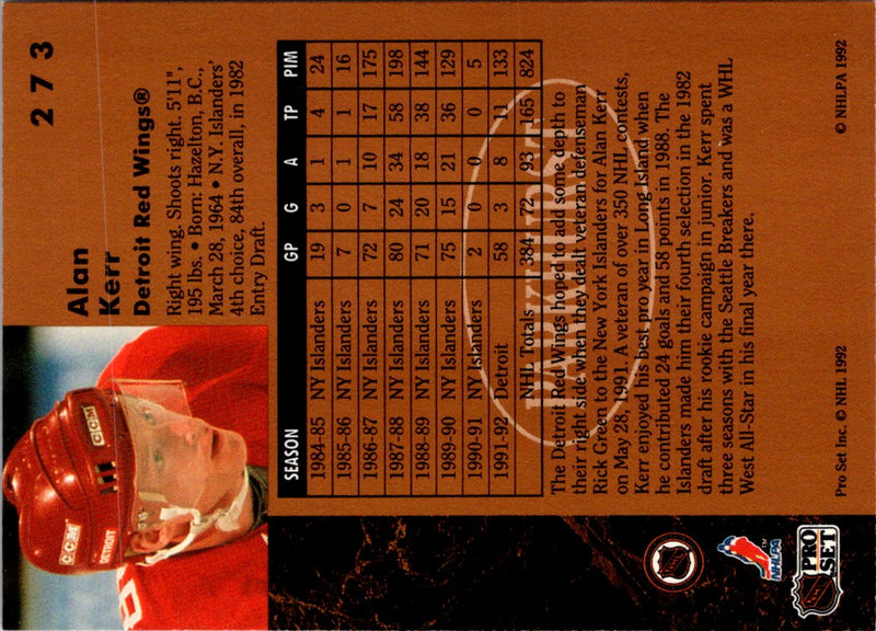 1991 Parkhurst Alan Kerr