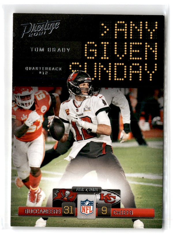 2021 Panini Prestige Any Given Sunday Tom Brady #AGS-TB1