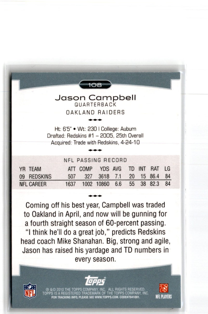 2010 Topps Platinum Jason Campbell
