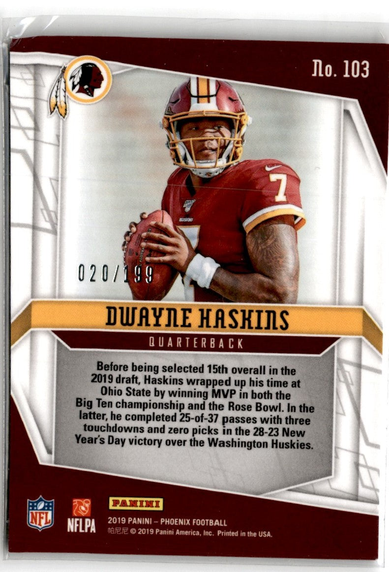 2019 Panini Phoenix Pink Dwayne Haskins