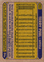 1987 Topps Terry Puhl #693