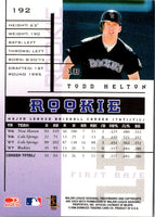 1998 Leaf Rookies & Stars True Blue Todd Helton #192