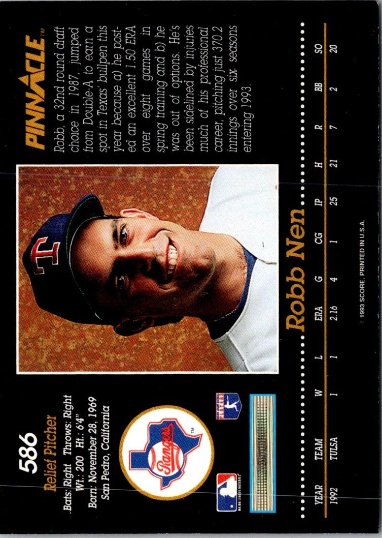 1993 Pinnacle Robb Nen