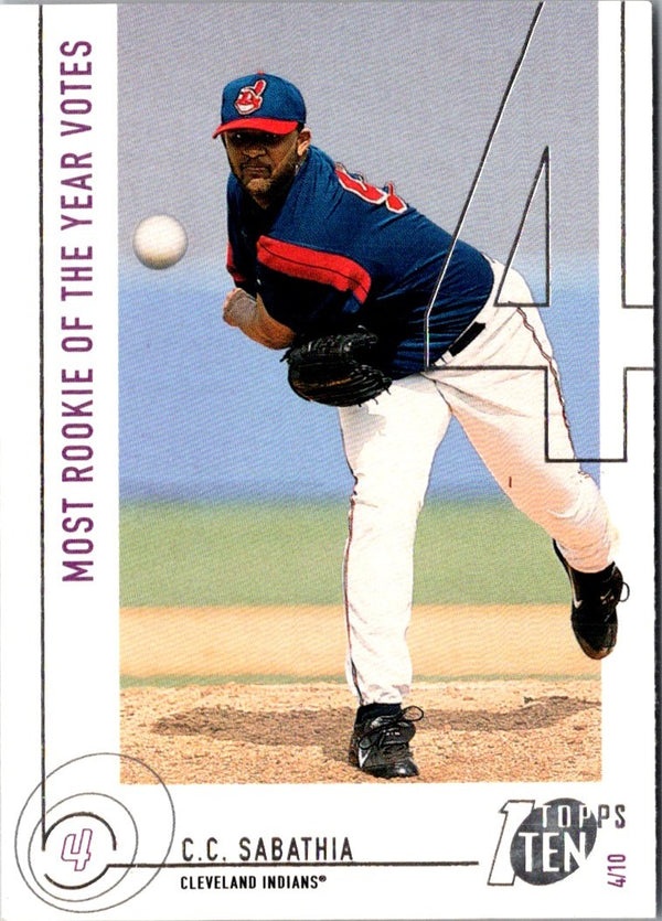 2002 Topps Ten Die Cuts CC Sabathia #124