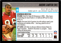2001 Bowman Andre Carter #186 Rookie