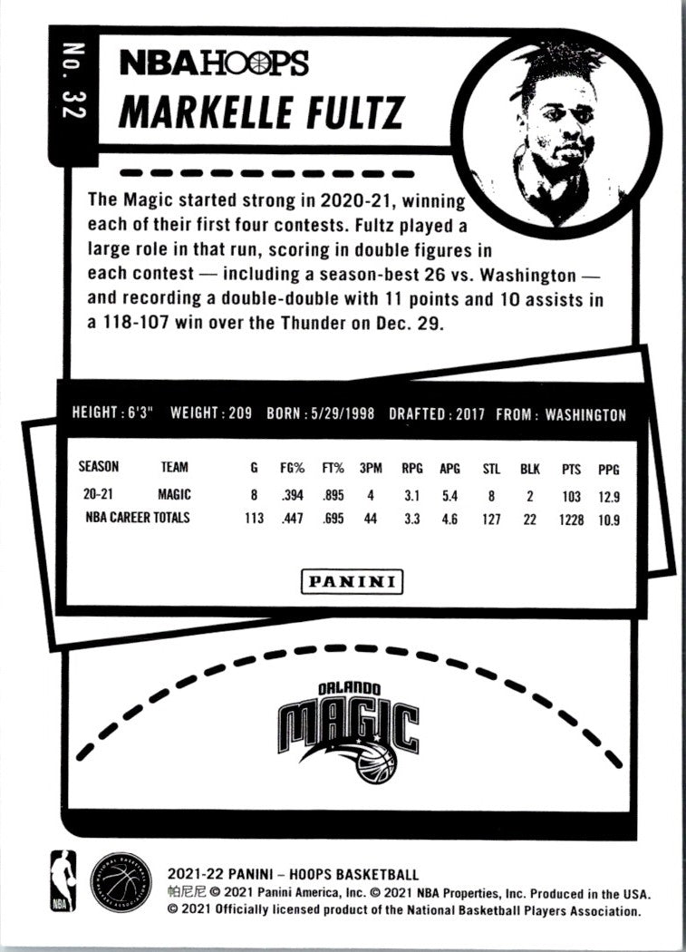 2021 Hoops Blue Markelle Fultz