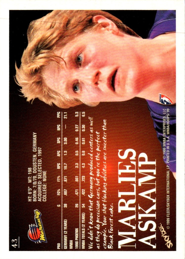 1999 Hoops WNBA Marlies Askamp