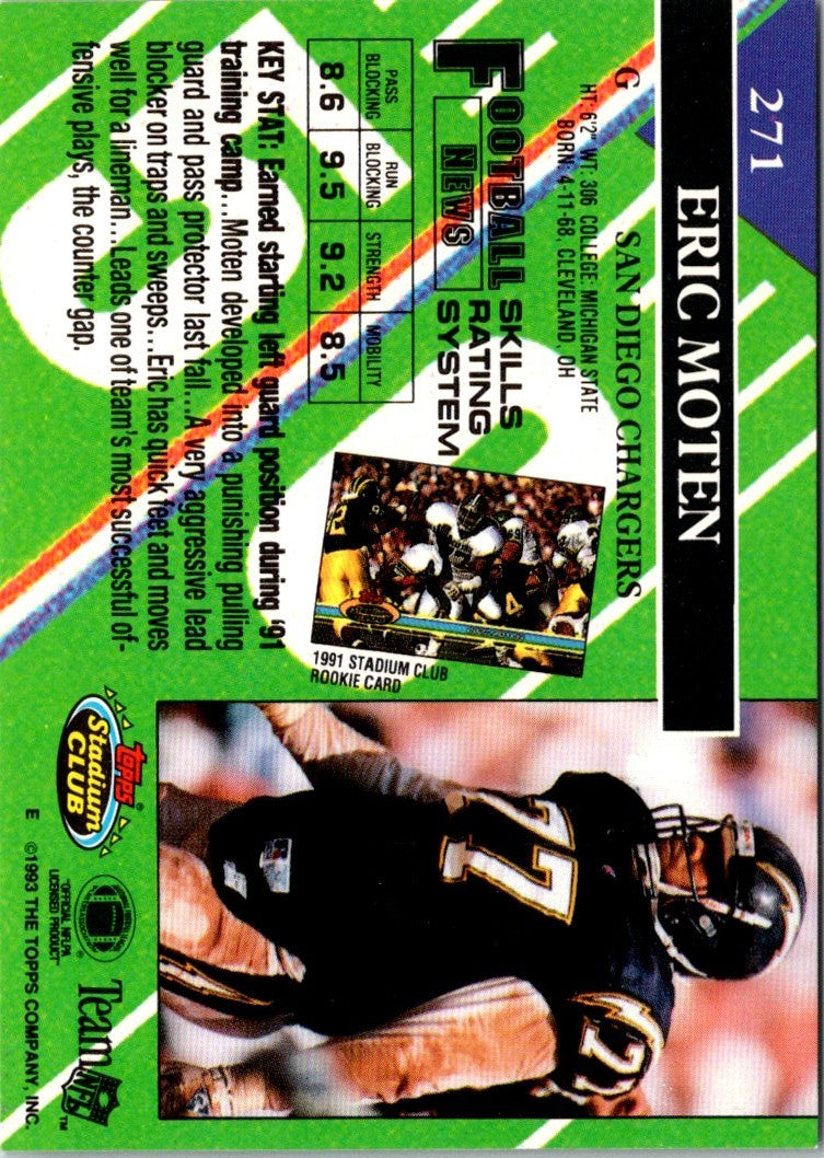 1993 Stadium Club Super Teams Bowl Eric Moten